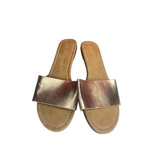 Charles Albert Women’s Rose Gold‎ Slide On Sandals Style Carrie Size Small